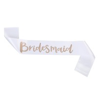 Fournitures de fête pour enterrement de vie de jeune fille, logo personnalisé imprimé, ceinture de ruban de satin pour reconstitution historique