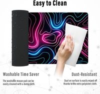 Tapis de souris de jeu personnalisé de haute qualité avec base en caoutchouc antidérapante, design liquide, sublimation pour le bureau