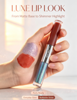 Gloss à lèvres caméléon double embout, rouge à lèvres liquide mat et maquillage pour les lèvres scintillant, marque privée, logo personnalisé, vente en gros