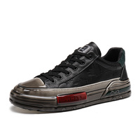 Baskets montantes Fox Slave pour homme, collection été 2026, respirantes, mode décontractée, style rétro, tige en cuir de vachette, semelle extérieure en caoutchouc, fermeture éclair