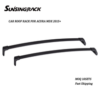 Sunsingrack Barre transversale de toit de voiture SUV en alliage d'aluminium 4x4 MDX 2015+ 100kg+ MONTAGE SUR TOIT Argent+Noir Haute Qualité