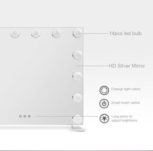 Bulb Style <strong>Mirror</strong> Led Touch Screen Makeup Vanity Make <strong>up</strong> Bulb <strong>Mirror</strong> With 15 <strong>Light</strong> Bulbs - Product Image 4