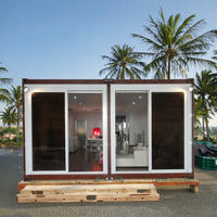 Maison Conteneur Industrielle Préfabriquée de Luxe 2-en-1 de 40 pieds, Résistante au Feu, Durable, Écologique, pour Chambre et Atelier