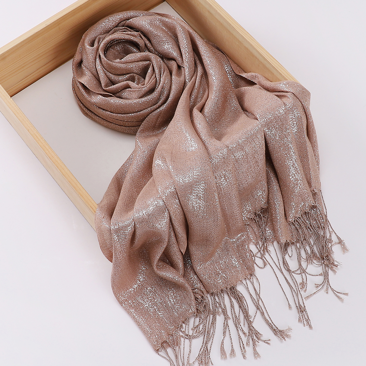 Shimmer Hijab Scarf with Tassel - Perfect for Muslim Women