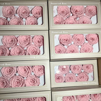 Vente en gros de têtes de roses éternelles de qualité B, aspect naturel, 4-5 cm, luxe, écologiques, longue durée, 3-5 jours, fête des mères