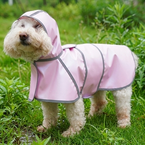 Impermeabile per Cani di Taglia Grande in PU, Design Innovativo, Traspirante con Strisce Riflettenti, per Teddy, Corgi, Golden Retriever, Uso Esterno - Product Image 1