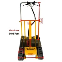 Chariot électrique pliable à large base pour monter les escaliers avec roues en caoutchouc, outil de transport maniable pour le stockage, les courses et les travaux agricoles
