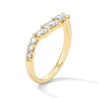 Cincin Kawin Perak Sterling 925 Grosir GRA VVS dengan Batu Moissanite Potongan Marquise, Perhiasan Moissanite