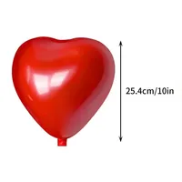 50 ballons en forme de cœur rouge de 10 pouces, ballons en latex gonflables, logo personnalisé, décoration pour la Saint-Valentin, mariage, fête, anniversaire