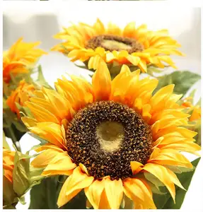 Echt aussehende ewig erhaltene Sonnenblumen artikel künstliche Blumen gelb