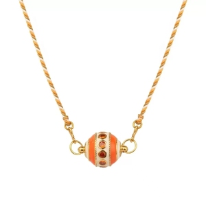 Kalung kalung liontin <span class=keywords><strong>Tarot</strong></span> bola Enamel batu permata zirkon berlapis emas tali warna-warni mode perhiasan untuk wanita - Product Image 4