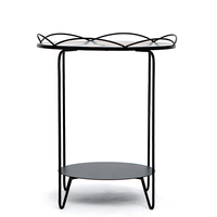 Table basse ronde en métal à 2 niveaux, prêt à personnaliser, moderne, table d'appoint, canapé-lit