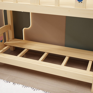 Solid <b>Wood</b> <b>Bunk</b> <b>Bed</b> For Children Bedroom Dormitory <b>Bed</b> With Ladder And Safety Rails - Product Image 5