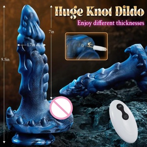 Monster Dildo <b>Vibrator</b> 8-Frequency Telescopic Heating Silicone Shaped Penis Female Masturbator Adult <b>Remote</b> <b>Control</b> Sex Toy 100% - Product Image 5