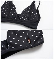Soutien-gorge de sport deux pièces pour femme, design contrastant, col halter, haute élasticité, respirant, pour le fitness et la gym