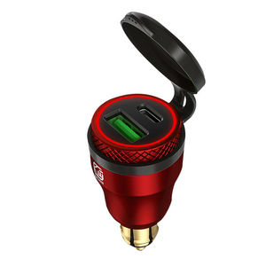 <span class=keywords><strong>Chargeur</strong></span> <span class=keywords><strong>USB</strong></span> universel pour <span class=keywords><strong>moto</strong></span> en aluminium étanche 12V, type C, prise DIN - Product Image 2