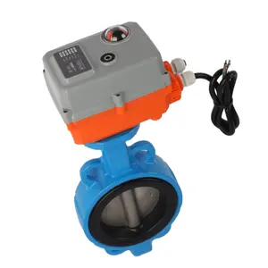 IP67 High Precisely 2'' Water 3 Way Motorized DN50 Brand 24V DC Motor Control Electric Butterfly Valve
