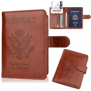 Wholesale Multiple <b>Passport</b> <b>Wallet</b> Rfid Blocking <b>Passport</b> Holder Luxury Leather <b>Passport</b> Cover - Product Image 5