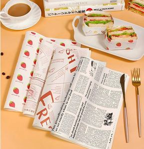 Papel de Envolver de Grado Alimenticio, Resistente a la Grasa, Reciclable, Personalizado para Restaurantes, Empaque de Comida para Llevar - Product Image 1
