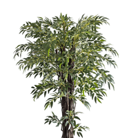 Liffelike 170cm Artificielle Ruscus Feuille Plante En Plastique Faux Arbre Vert avec Pot pour La Décoration De Jardin À La Maison