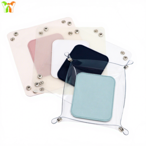 ถาดเก็บของ PVC ของ RR Factory สำหรับใช้ในบ้าน สำนักงาน วางบนโต๊ะทำงาน จัดระเบียบปากกา กุญแจ ถาดโชว์เครื่องประดับ ถาดใสสำหรับจัดเก็บของบนโต๊ะทำงาน - Product Image 1