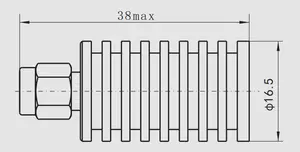 SMA Male 50Ohm 10Watt Power With Termination With Cylindrical Resistor RF Load