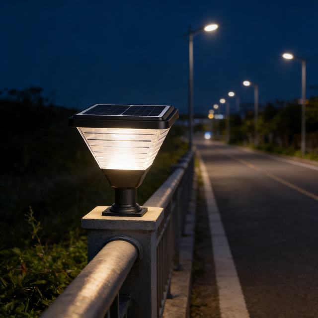 Modern Solar Street Light Outdoor Square Pole Light IP65 Waterproof LED Long Lasting Highway/Courtyard/Park Landscape Lighting