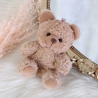 Toptan Sevimli Karikatür 12cm Oyuncak Ayı Peluş Anahtarlık Küçük Doldurulmuş Hayvan Ayı Kolye Çanta Süsü Düğün Partisi Hediyesi