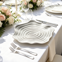 Assiettes de présentation spirales personnalisables de style américain avec finition brillante pour les fêtes de fin d'année et les mariages, colorées