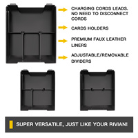 2025 pour Rivian R1S Console centrale organisateur boîte plateau accoudoir boîte de rangement pour Rivian R1T R1S 2022-2024 accessoires