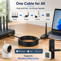 Câble coaxial RF en cuivre à faible perte UHF PL259 PL-259 Mâle-Mâle, 50 Ohms, pour systèmes d'extension d'antenne HX00684-15