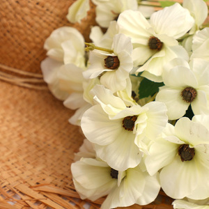 Fleurs artificielles de pommier sauvage en soie plastique, haute simulation, pour décorations de mariage et de maison, style classique - Product Image 1