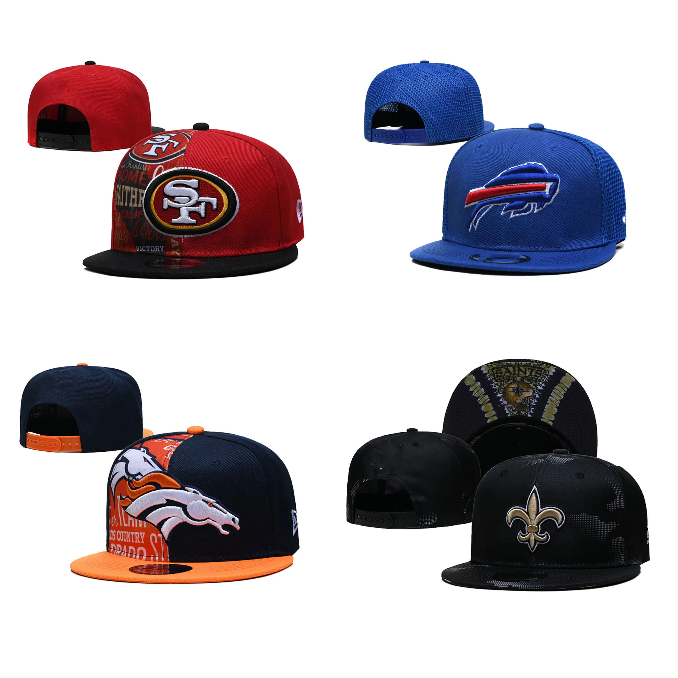 In stock High quality 3D embroidery caps American football snapback hats for 32 teams outdoor hat