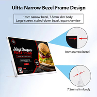 Écran d'affichage de menu LCD, lecteur de table pour la publicité en magasin de détail et dans les centres commerciaux, affichage numérique pour les restaurants et les ascenseurs