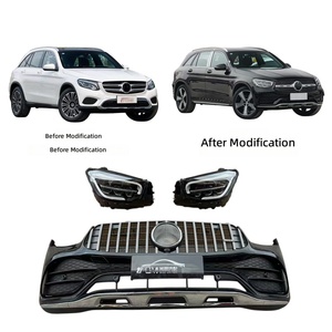 Vente en gros <span class=keywords><strong>2023</strong></span> pour <span class=keywords><strong>Mercedes</strong></span>-Benz GLC300 W253 – Kit de modification de carrosserie sport de luxe pour pare-chocs avant de voiture, composants d'occasion - Product Image 1