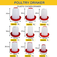 Abreuvoir automatique pour volailles de 1 L avec couvercle, seau d'alimentation pour canards, oies, poulets