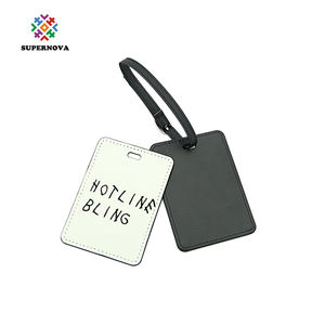 Alta calidad Diy sublimación espacios en blanco cuero etiqueta de equipaje en blanco - Product Image 3