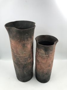 Vase Poterie Japonaise Terra Asymétrique Samo Pot Wabi Sabi Parapluie Stand Vase À Fleurs En Céramique pour Ornements De Fleurs Séchées - Product Image 2