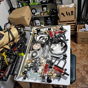 Piezas de vehículo eléctrico de cuatro ruedas HANBON caseras DIY, Kit de dirección de suspensión trasera delantera de <span class=keywords><strong>Kart</strong></span> modificado, acero de freno de uno a tres - Product Image 4