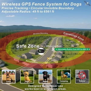 Cerca invisible inalámbrica para perros, <span class=keywords><strong>collar</strong></span> eléctrico para perros para uso en exteriores. - Product Image 3