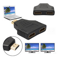 Portable 1080P HDMI mâle à 2 femelle 1 en 2 sorties séparateur haute vitesse 1x2 HDMI séparateur convertisseur adaptateur SD & HI bouclier arrière