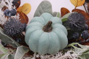 Mling-décoration de couronne artificielle, plantes de remerciement, pour l'automne, couronne de porte avec forets en feuille d'érable et <span class=keywords><strong>Ber</strong></span>, nouvelle collection 2022 - Product Image 3