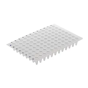 Placas PCR de plástico para laboratorio, plástico desechable de precisión de polipropileno claro de buena calidad, 96 Well