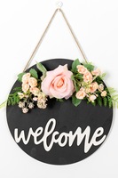 Plaque de bienvenue en bois écologique, décoration murale de Noël, pendentif mural, artisanat en bois fait main, boîtes en bois