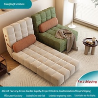 Sofá Cama Convertible Moderno y Sencillo Estilo Crema, Plegable de Doble Uso 2025, para Apartamentos Pequeños, Sala de Estar, Desmontable y Lavable, para Hotel
