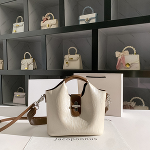 <span class=keywords><strong>Sac</strong></span> seau <span class=keywords><strong>en</strong></span> PU avec fermeture éclair d'usine, <span class=keywords><strong>sac</strong></span> à main pour <span class=keywords><strong>femme</strong></span>, grande capacité, nouveau design unique 2025, <span class=keywords><strong>sac</strong></span> fourre-tout haut de gamme, doux, Jacoponnus - Product Image 2