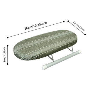 Mini <span class=keywords><strong>Asse</strong></span> <span class=keywords><strong>da</strong></span> Stiro Pieghevole <span class=keywords><strong>da</strong></span> Tavolo per Uso Domestico, Accessori per Stiratura, in Tessuto di Cotone Moderno Anti-scottatura, 26x11x8cm - Product Image 3