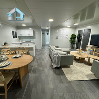 Maison en conteneur extensible de luxe de 40 pieds Villa préfabriquée de 2 chambres Portable Mobile Tiny Home Maison préfabriquée pliable en acier