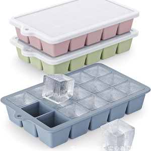 Food Grade <b>Silicone</b> Ice Cube Tray <b>Large</b> Cavities Eco-friendly Dry Ice Trays <b>Mold</b> Safe Yellow Black Color - Product Image 2