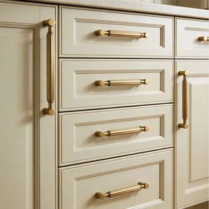 Customized Various Length Brass European Design Refrigerator Handles <b>for</b> Wardrobe Drawer Dresser & Cabinet-Easy Installation - Product Image 3